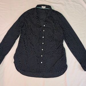 Polka dot navy blouse